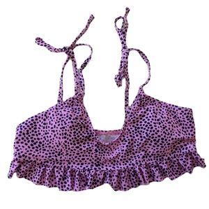 NWOT Pink Dalmatian Bikini Top 🐾🌸